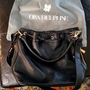 Ora Delphine Bucket Bag, Pebbled Leather